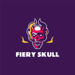 Fiery Skull E-sport Logo Design