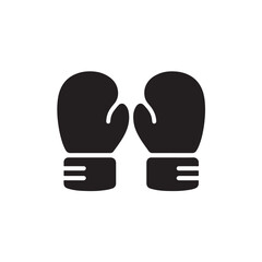 Pair of Boxing Gloves Silhouette, Clean Bold Sports Icon Vector