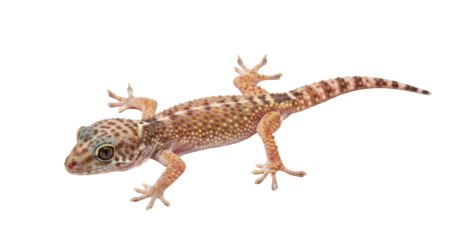 Isolated Gecko Lizard with Spotted Pattern Reptile