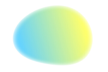 Minimalist Abstract Blue and Yellow Gradient Circle on White Background With Grainy Texture. Vector Illustration. Wallpaper. Banner