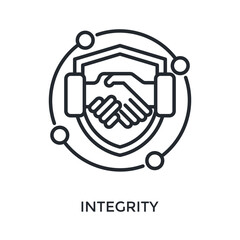 Integrity Icon Outline Style. Vector Illustration For Graphic Design