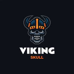 Viking Skull Mascot Logo Design