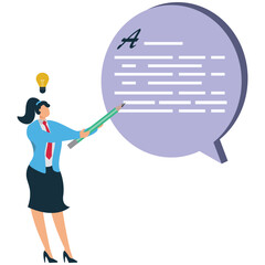 Understanding or effective handwriting manuscript concept