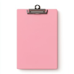 Pink Clipboard Isolated on White Background for Office and School Use
