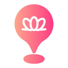 Obraz premium location gradient icon
