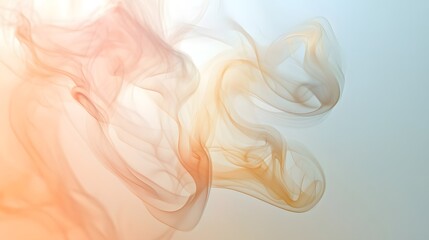 Smoke Abstract: An artistic display of flowing smoke, with its ethereal wisps and vibrant hues of orange, and gold.