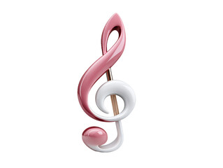 Fototapeta premium The Elegant Fusion of Pink and White Treble Symbols Highlighting the Significance of Important Musical Note Elements in Visual Art