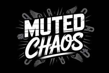 Muted Chaos Typography Design with Dark Background for Creative Expression