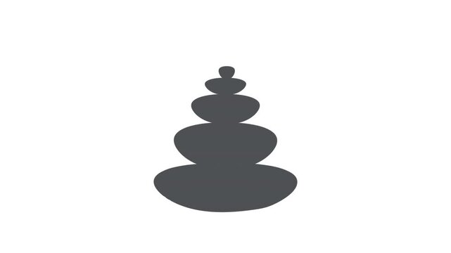 balancing stone icon simple animation