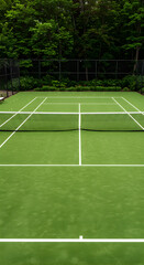 Tennis Court Green Lawn Game Sport Background Illustration