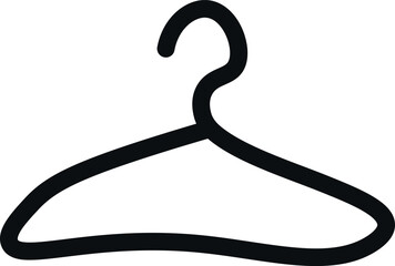 Plastic hanger vector silhouette