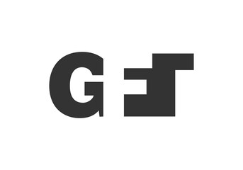 Fototapeta premium GFT logo design. Initial letter G F T bold font style for tech startups, consulting, corporate branding. Creative company name, headlines typography identity, trendy logotype.