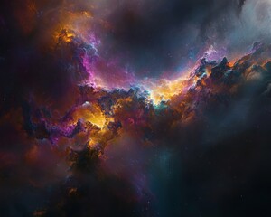 Fototapeta premium Colorful Abstract Nebula In Deep Space