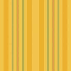 Obraz premium Sixties vector texture seamless, chic vertical stripe lines. Valentines day pattern fabric textile background in amber and yellow colors.