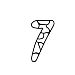 number mosaic stain icon