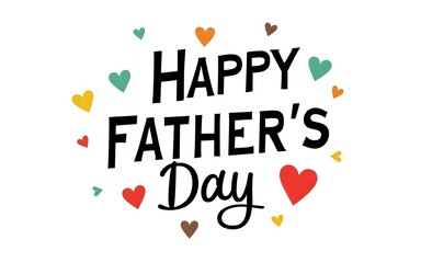 Amazing! Happy father's day greeting card isolated on white background. high quality