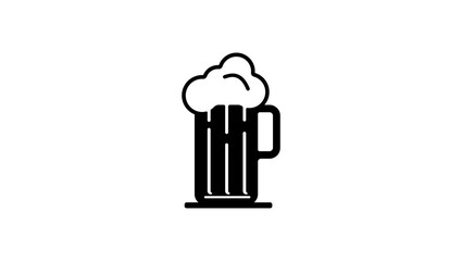 Beer Symbol, black isolated silhouette scuba