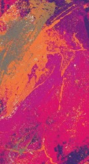 Vibrant Abstract Texture with Splatter Paint in Pink Purple Orange