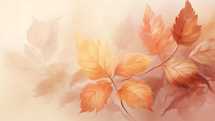 Falling Leaves with Sun Flare Background