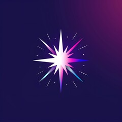 Fototapeta premium Abstract radiant starburst with vibrant gradients for modern branding design