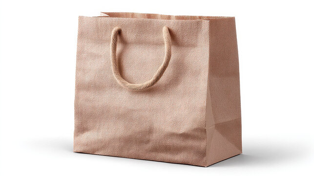 Blank shopping bag with sturdy handles and soft texture for versatile branding options