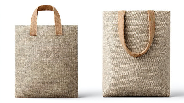 Stylish blank shopping bag with sturdy handles for versatile branding opportunities