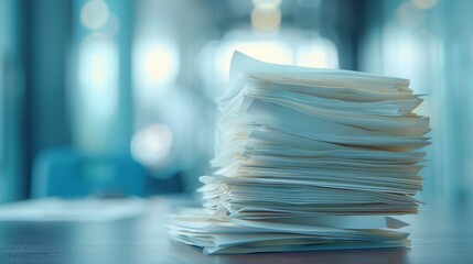 The stack of documents