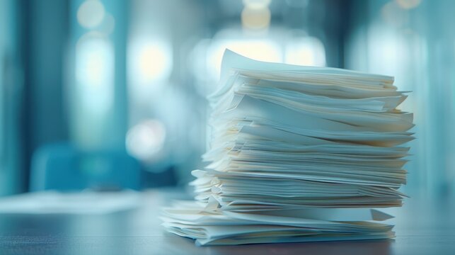 The stack of documents