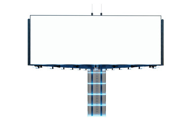 Obraz premium 3d rendering large blank billboard providing copy space on white background