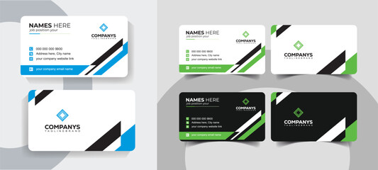 Creative and minimalist business card design vector template
