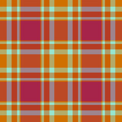Other tartan pattern check, oilcloth vector fabric texture. Craft seamless textile background plaid in red and yellow colors.