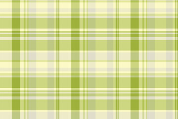 Production plaid seamless textile, silky tartan texture background. Improvement pattern vector check fabric in lime and light colors.