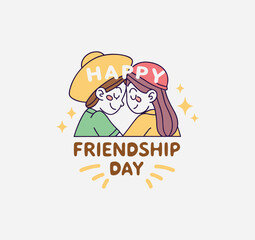happy friendship day vector 