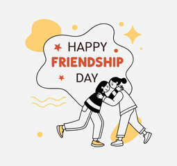 happy friendship day vector 