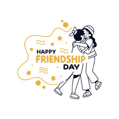happy friendship day vector 