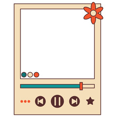 Fototapeta premium Retro Music Player UI