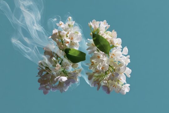 The picture symbolize breath and awareness and world lung cancer day