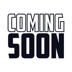 coming soon. Isolated vector lettering with unique curves and cracked color letters in different sizes. bright pattern for printing on T-shirts, stickers, banners, bags.