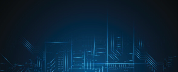 Fototapeta premium Abstract circuit technology concept background