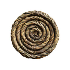 Abstract Spiral Woven Texture Natural Brown and Beige Tones