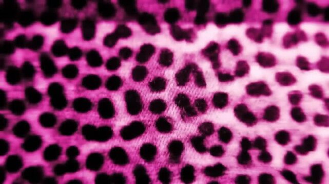 Vibrant Pink Leopard Print Textile Close-Up