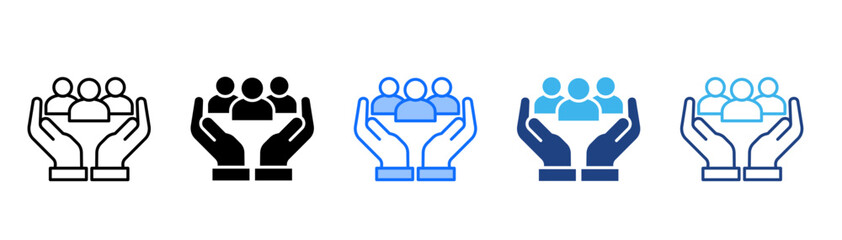 Public Service Icon Set With Multiple Style Collection 