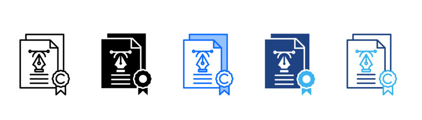 Copyrighted Graphic Design Icon Set With Multiple Style Collection 