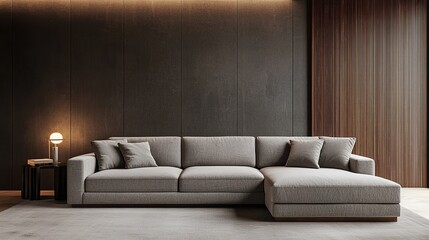 Contemporary style luxurious penthouse living room with modern elegance in high-rise