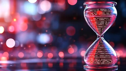 Digital hourglass, time's passage - Powered by Adobe