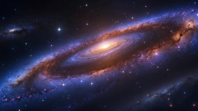 Black hole and galaxy in space illustrating the beauty of the universe, with elements furnished by Ai