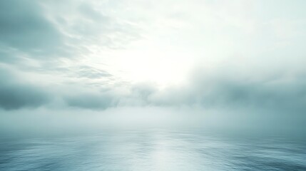 Misty water and sky view