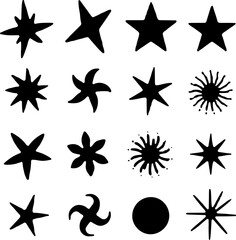 Obraz premium Basic Geometric Shapes Silhouette Set