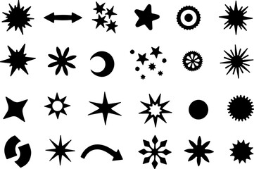 Basic Geometric Shapes Silhouette Set