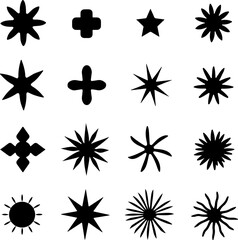 Basic Geometric Shapes Silhouette Set